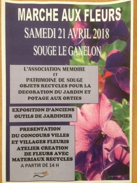 Marché aux fleurs et aux plants le 21 avril 2018