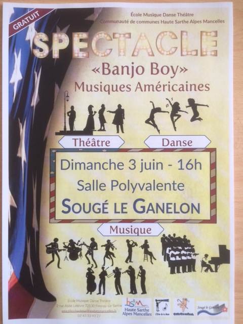 Concert de l’école de musique danse théâtre Haute Sarthe Alpes Mancelles le 3.06.2018