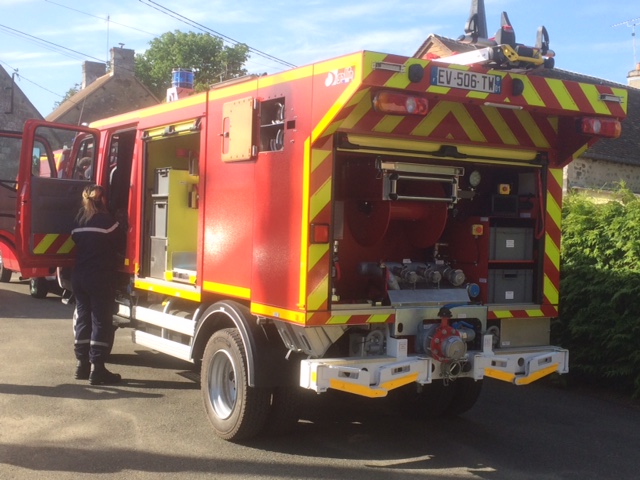 Visite du colonel des sapeurs pompiers de la Sarthe