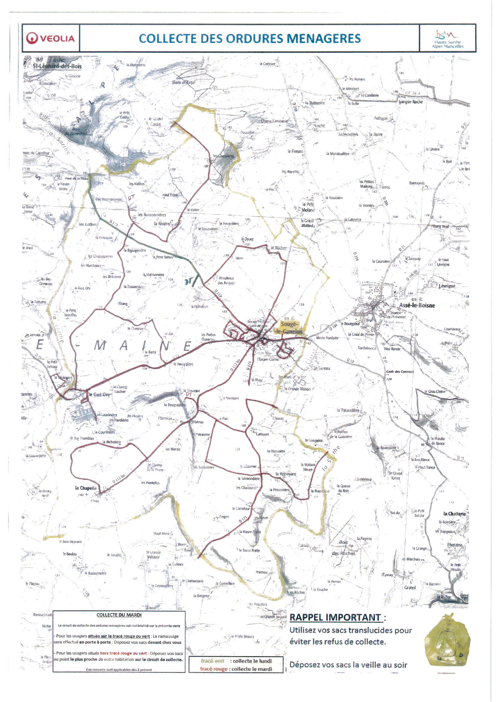 Plan de collecte ordures ménagères – septembre 2018