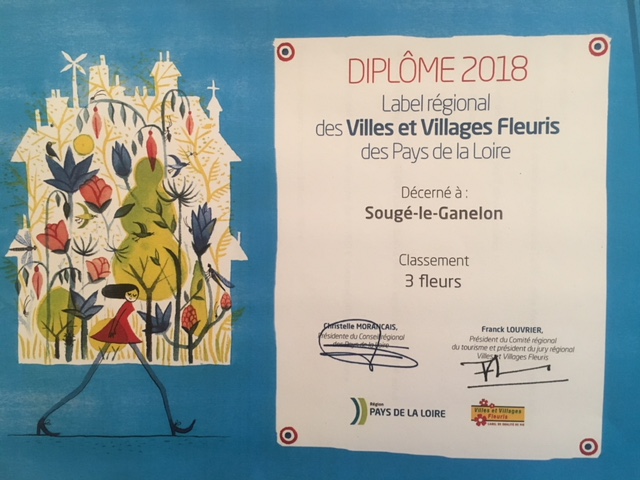 Concours des villes & villages fleuris : Sougé le Ganelon confirmé 3 fleurs ***