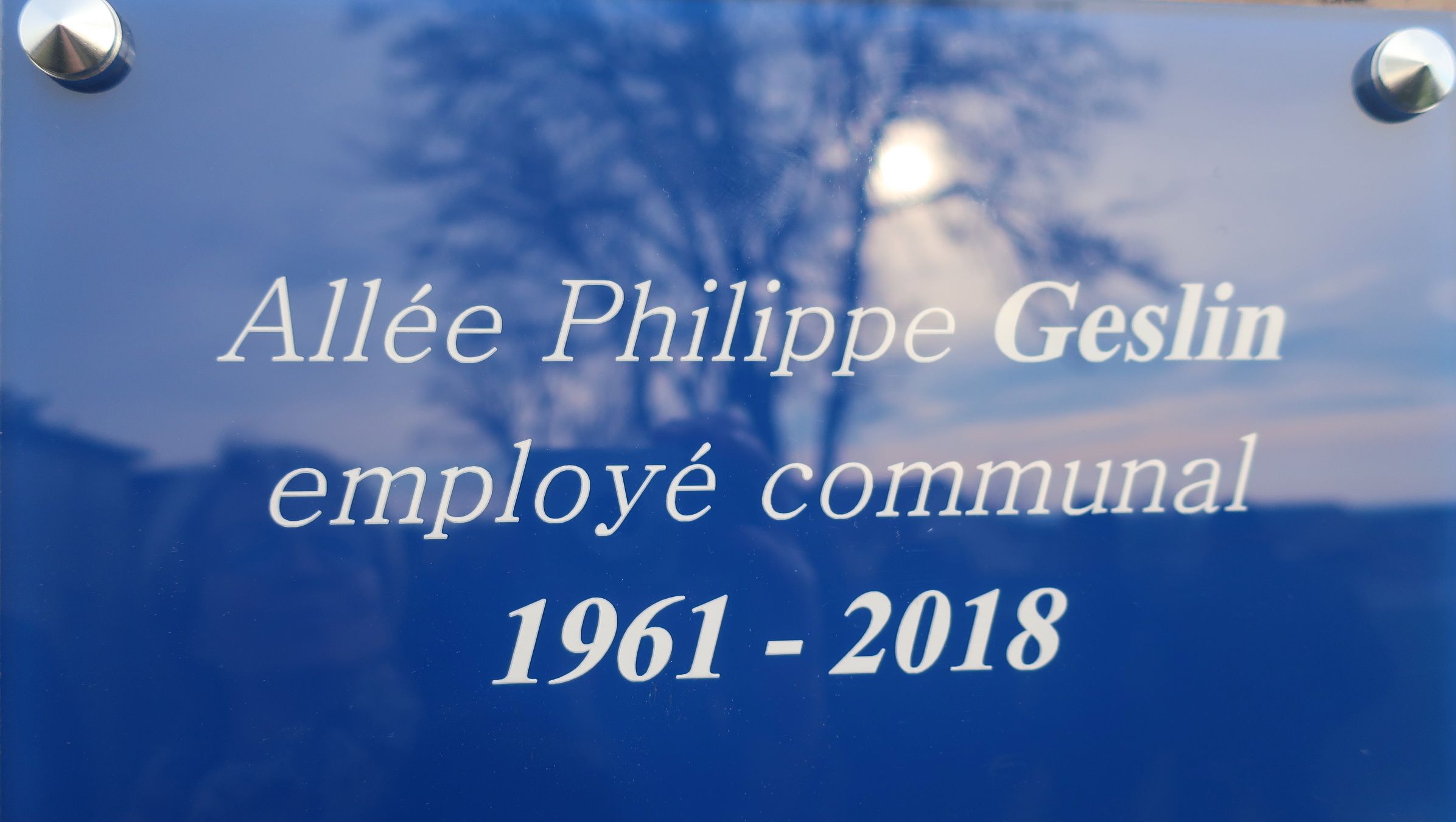 Inauguration d’une allée piétonne au nom de Philippe Geslin