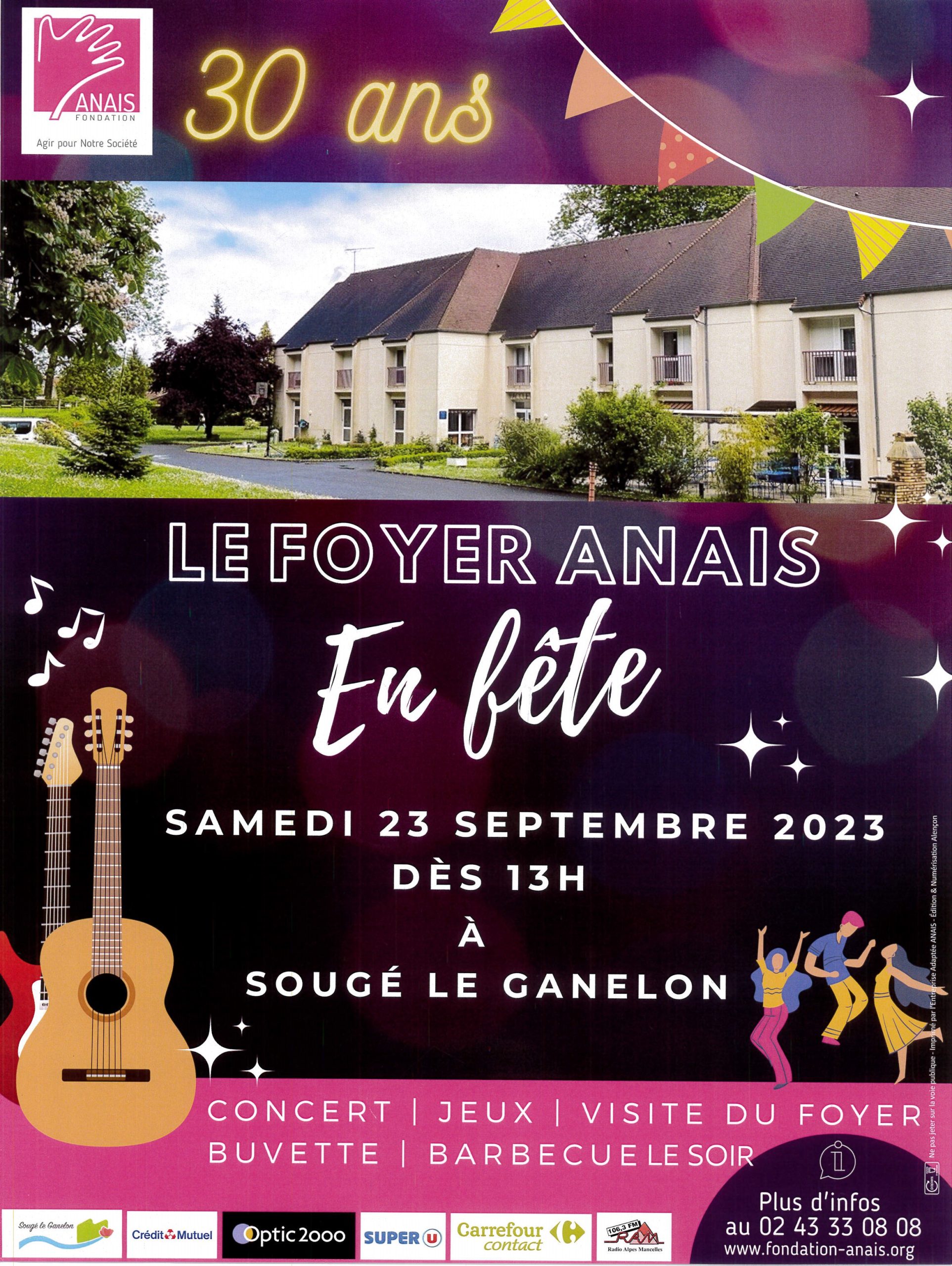 Anniversaire des 30 ans du Foyer de Vie ANAIS le samedi 23 septembre